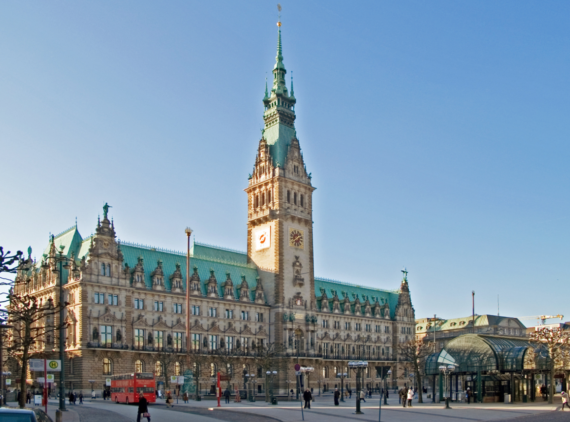 Hamburg City Hall and its square
